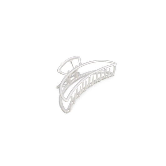 Cutout Metal Large Claw Clip - Matte Silver