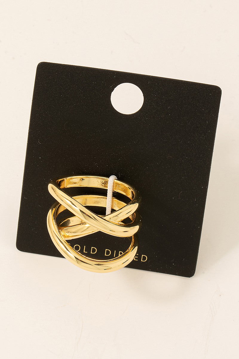 Modern Gold Dipped Coiled Band Ring