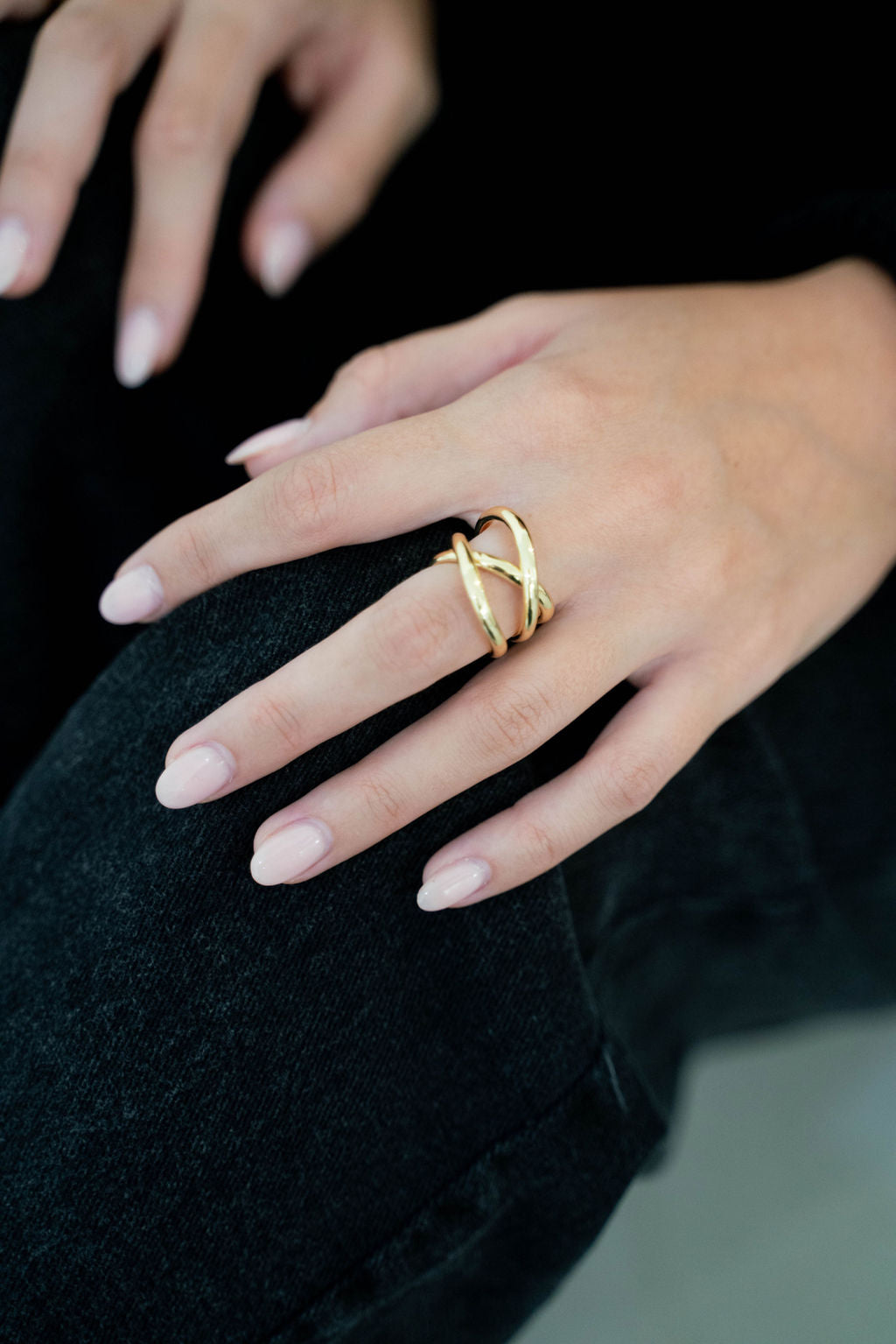 Modern Gold Dipped Coiled Band Ring