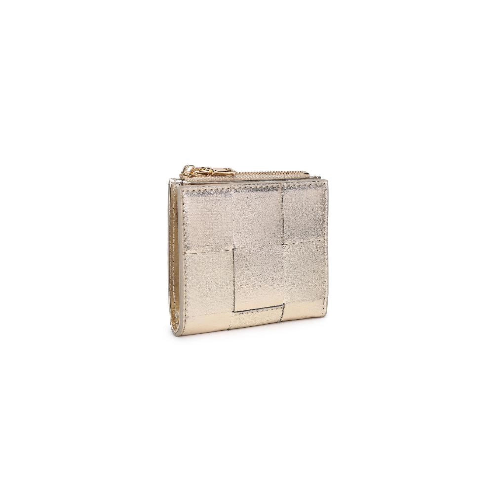 Amelie Woven Card Holder - Metallic Gold