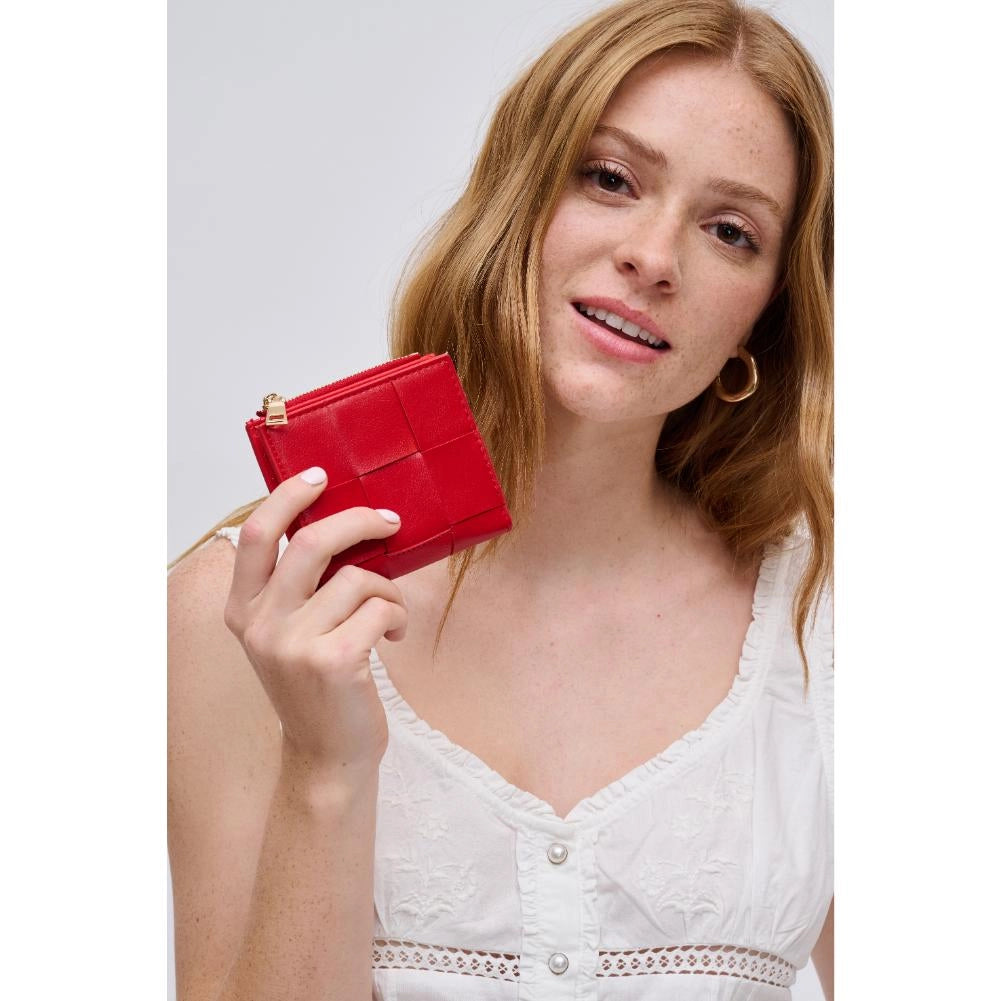 Amelie Woven Card Holder - Red