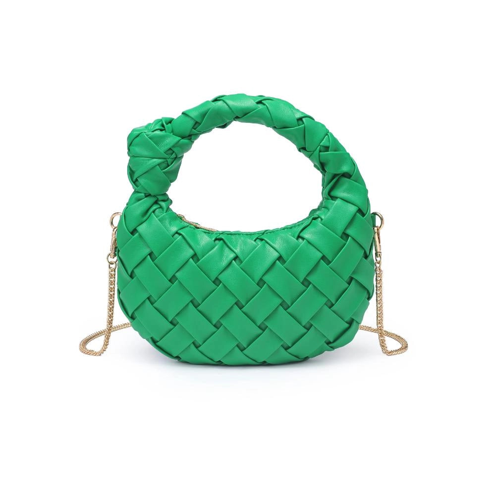 Nadia Knotted Vegan Leather Crossbody Handbag - Green