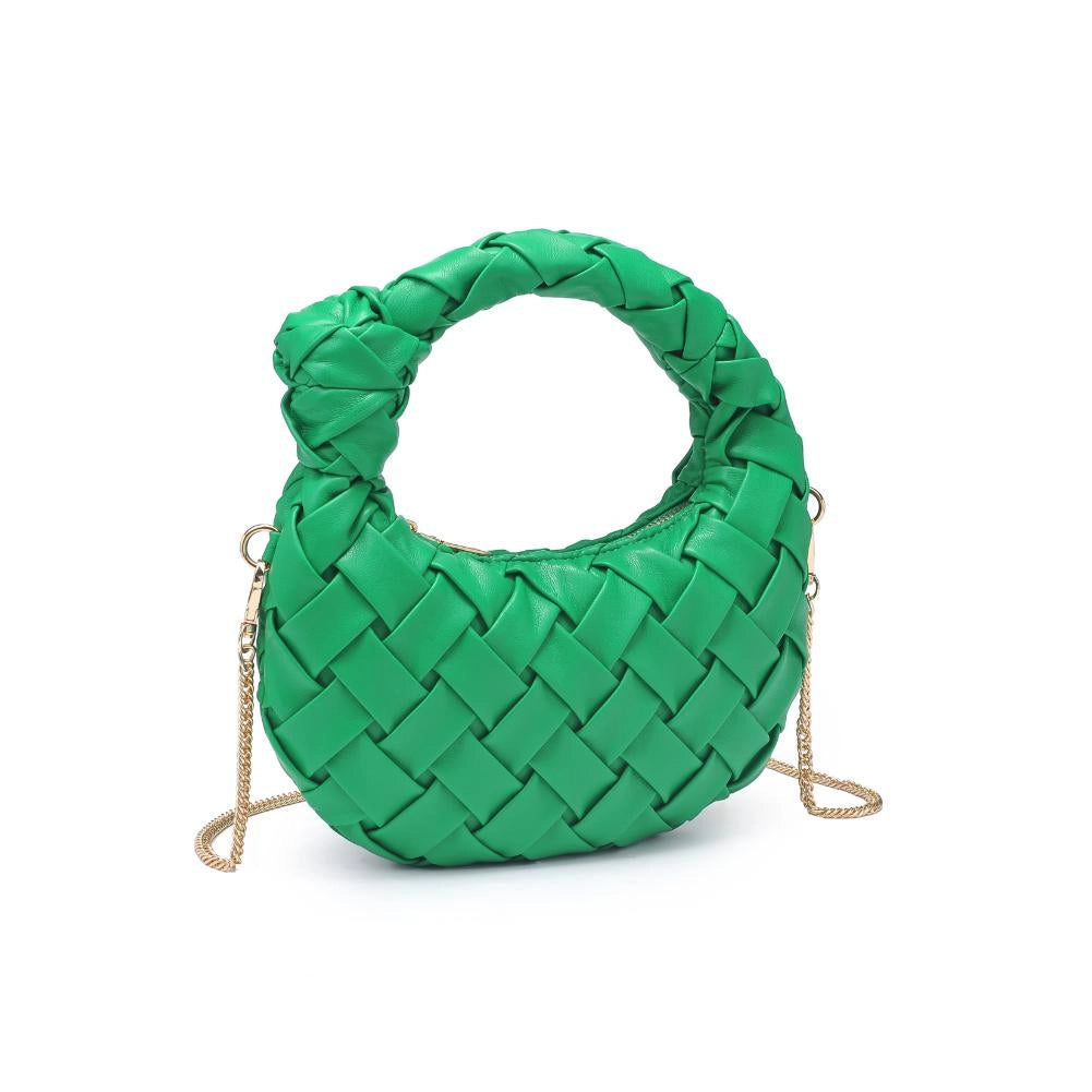 Nadia Knotted Vegan Leather Crossbody Handbag - Green