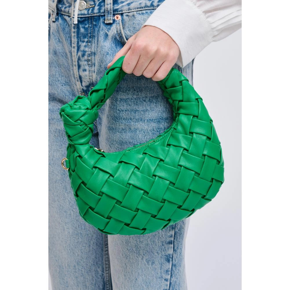 Nadia Knotted Vegan Leather Crossbody Handbag - Green