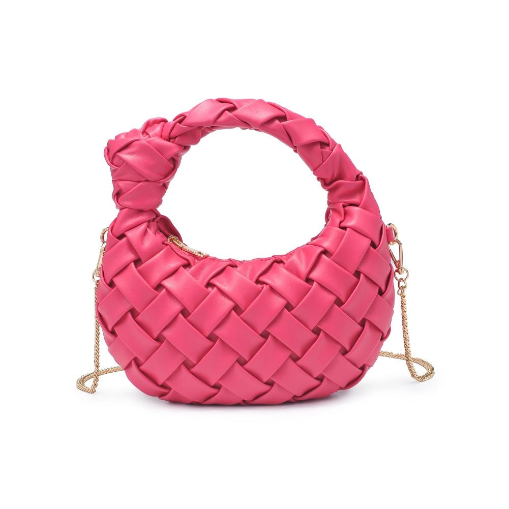 Nadia Knotted Vegan Leather Crossbody Handbag - Pink