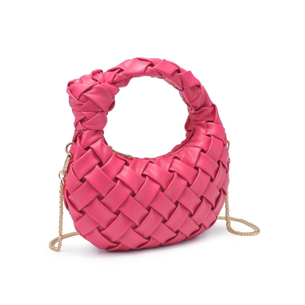 Nadia Knotted Vegan Leather Crossbody Handbag - Pink