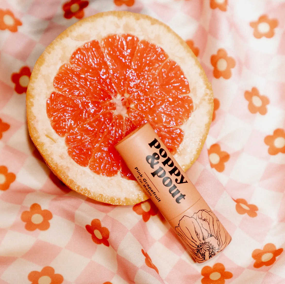 Pink Grapefruit Lip Balm, Poppy & Pout