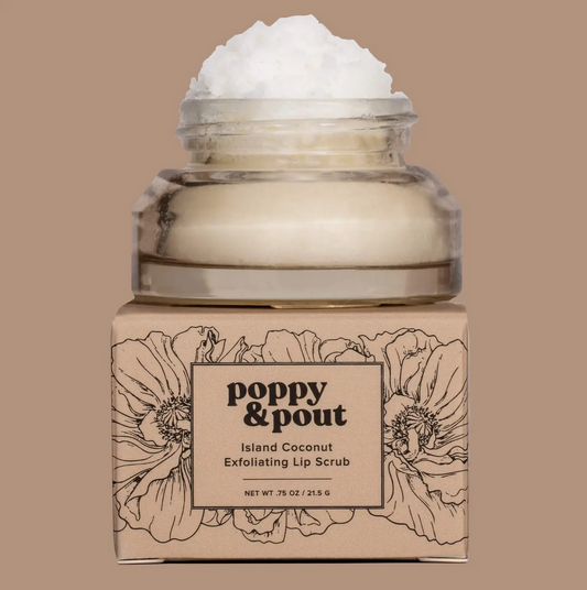 Island Coconut Lip Scrub, Poppy & Pout