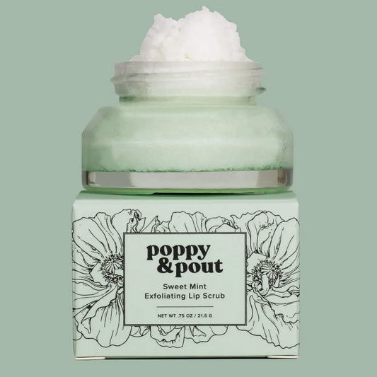 Sweet Mint Lip Scrub, Poppy & Pout