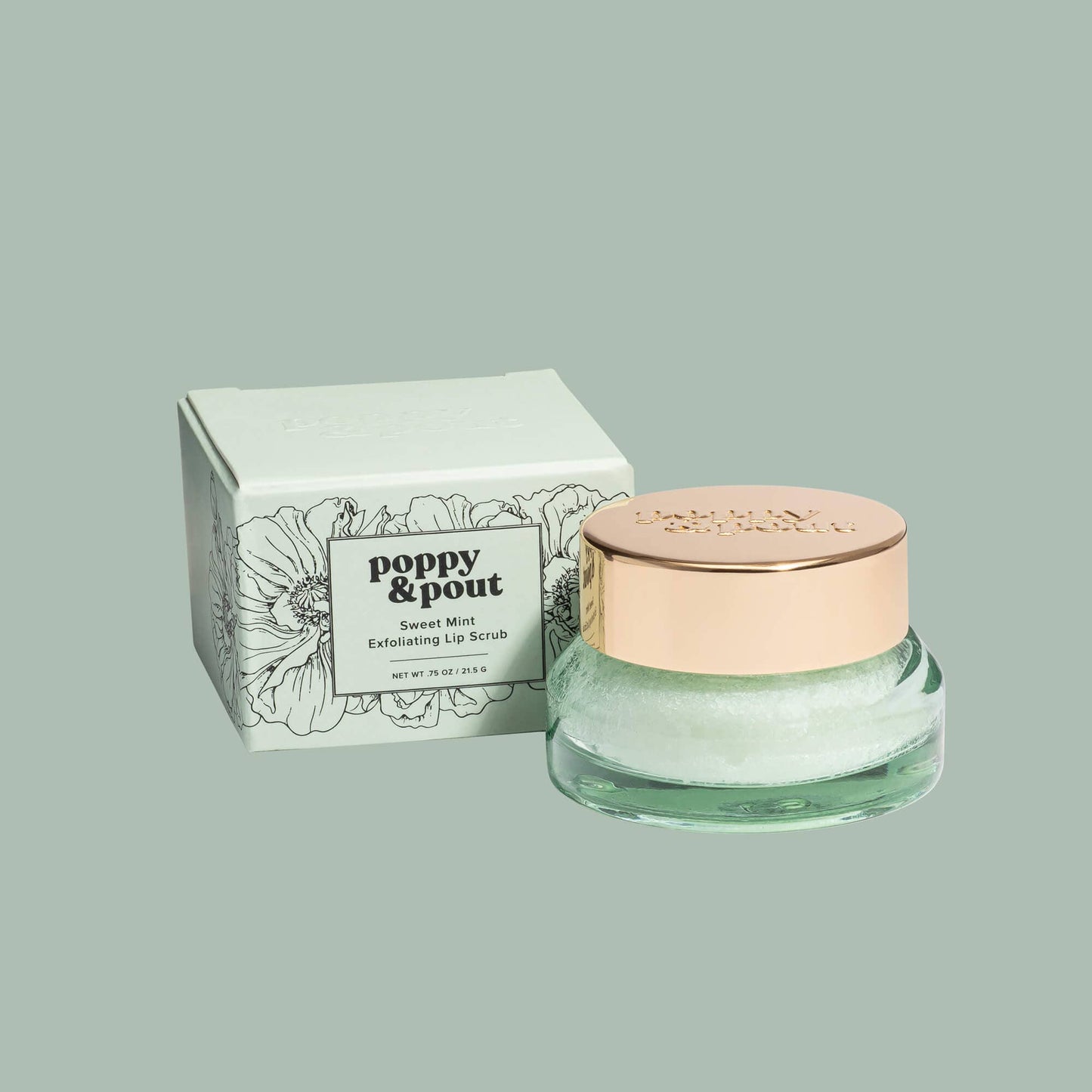 Sweet Mint Lip Scrub, Poppy & Pout