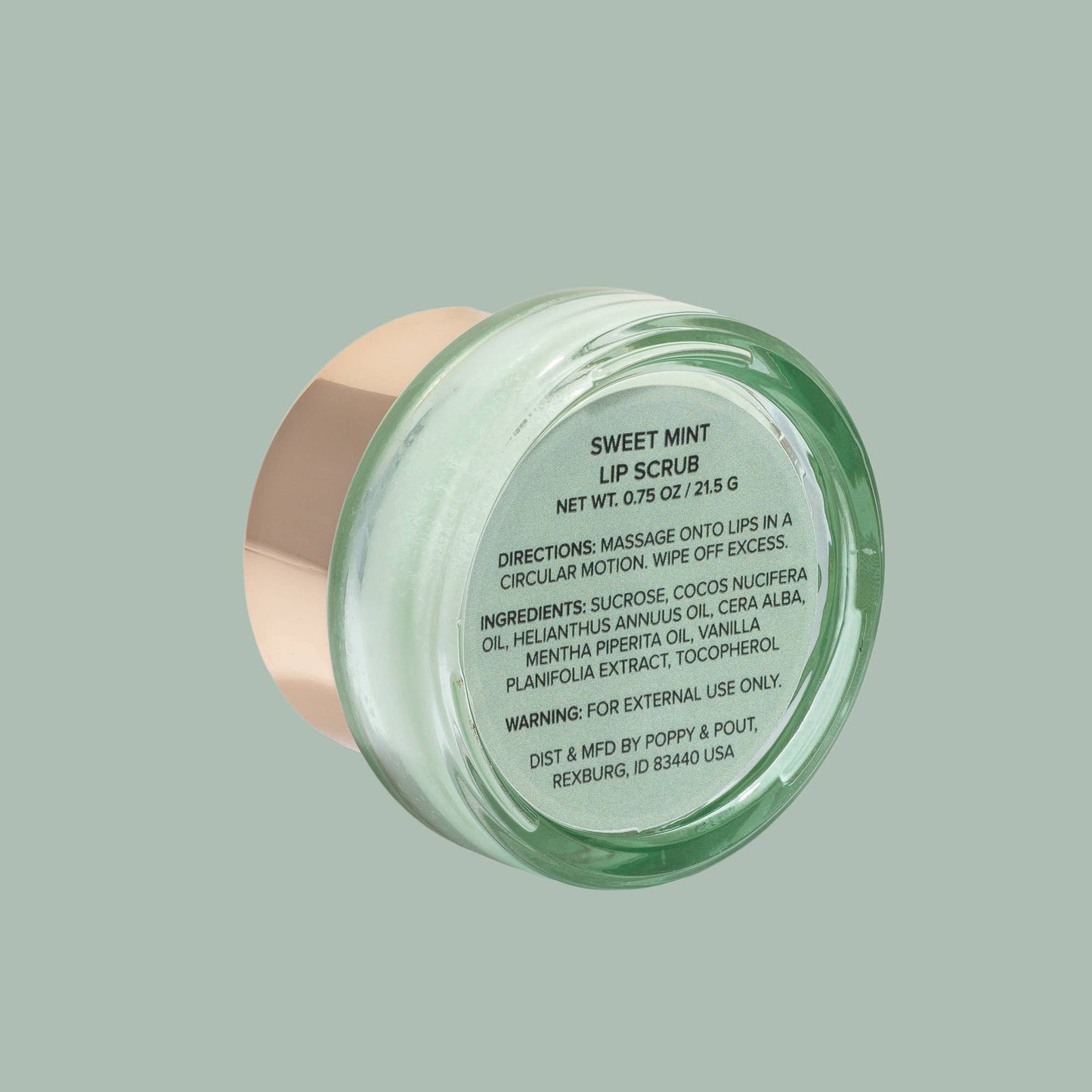 Sweet Mint Lip Scrub, Poppy & Pout