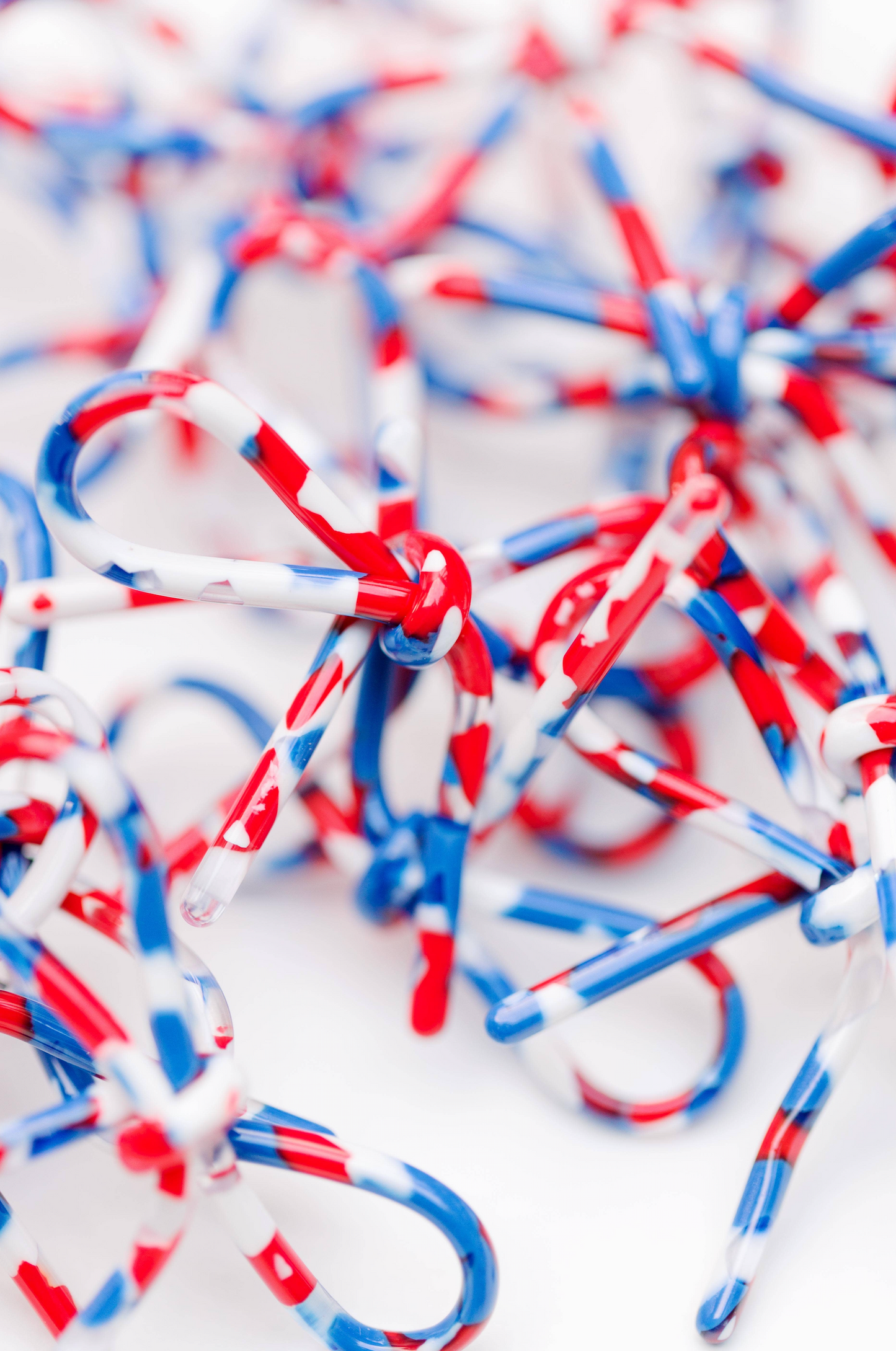 Red White & Blue Patriotic Bow Earrings